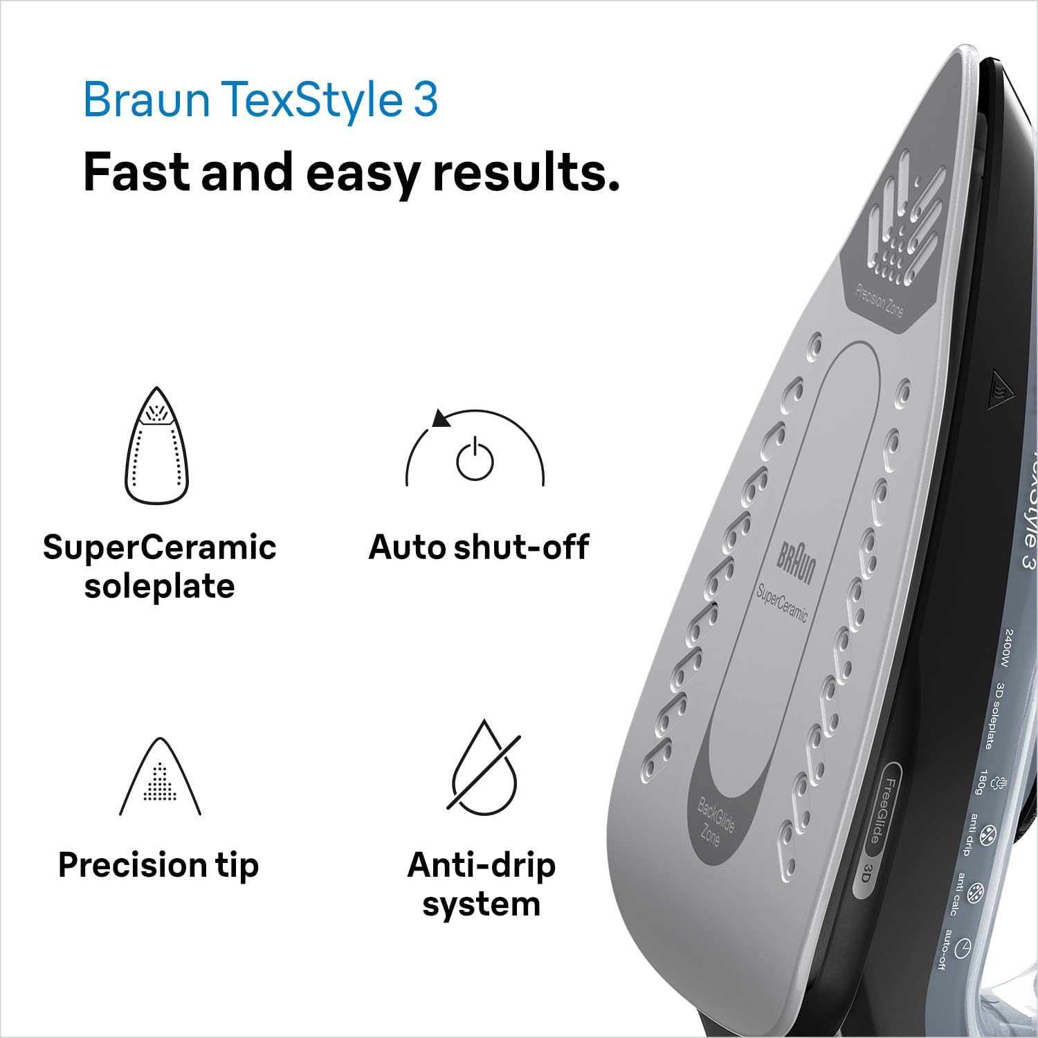 TexStyle 3 Steam iron SI 3055 Black