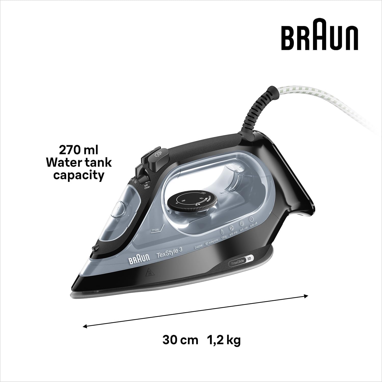 TexStyle 3 Steam iron SI 3055 Black