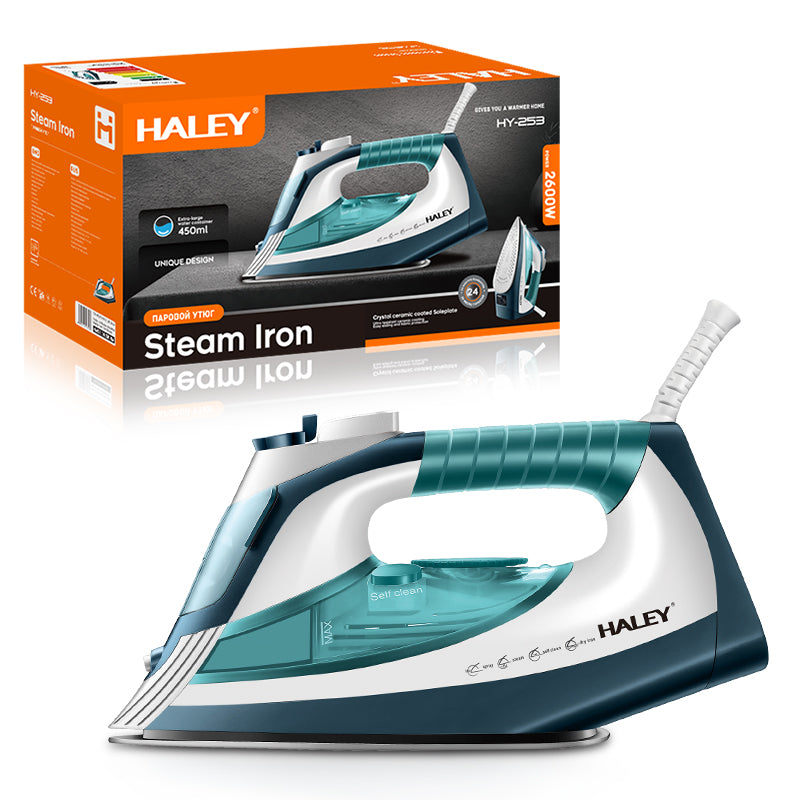 Haley HY-253 Steam Iron, Non-Stick Coated, 2600W