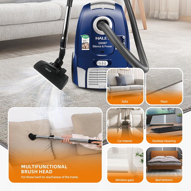 HALEY Vacume 3200W Dust Bag Vaccum Cleaner Home Dry Cyclone Canister Vacuum Cleaner With High Power