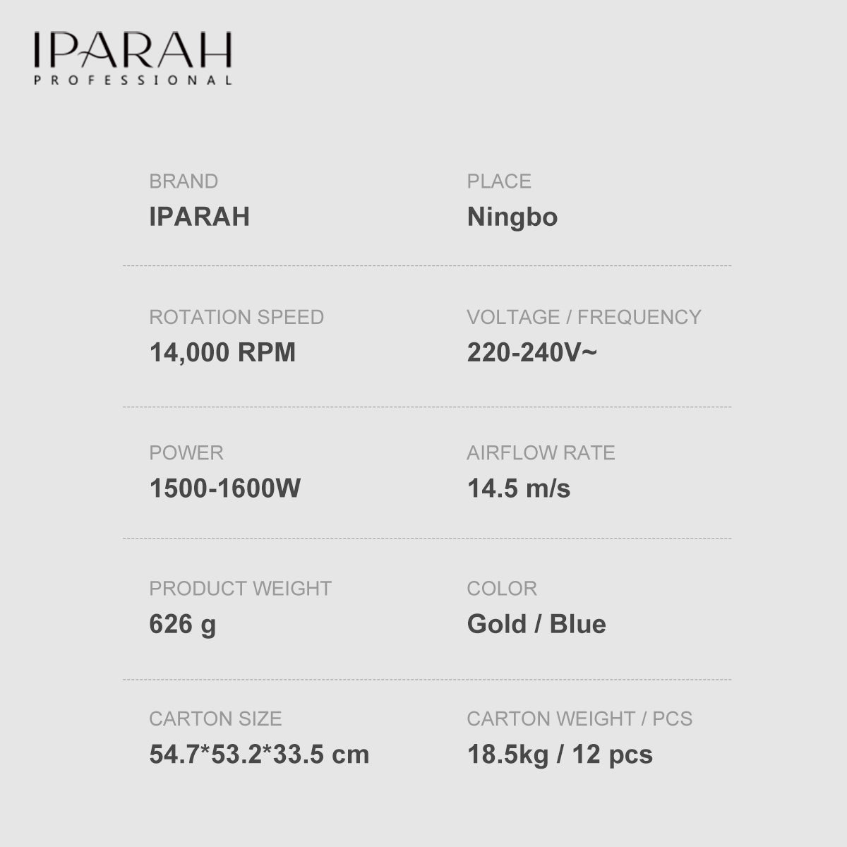 IPARAH Hair Dryer