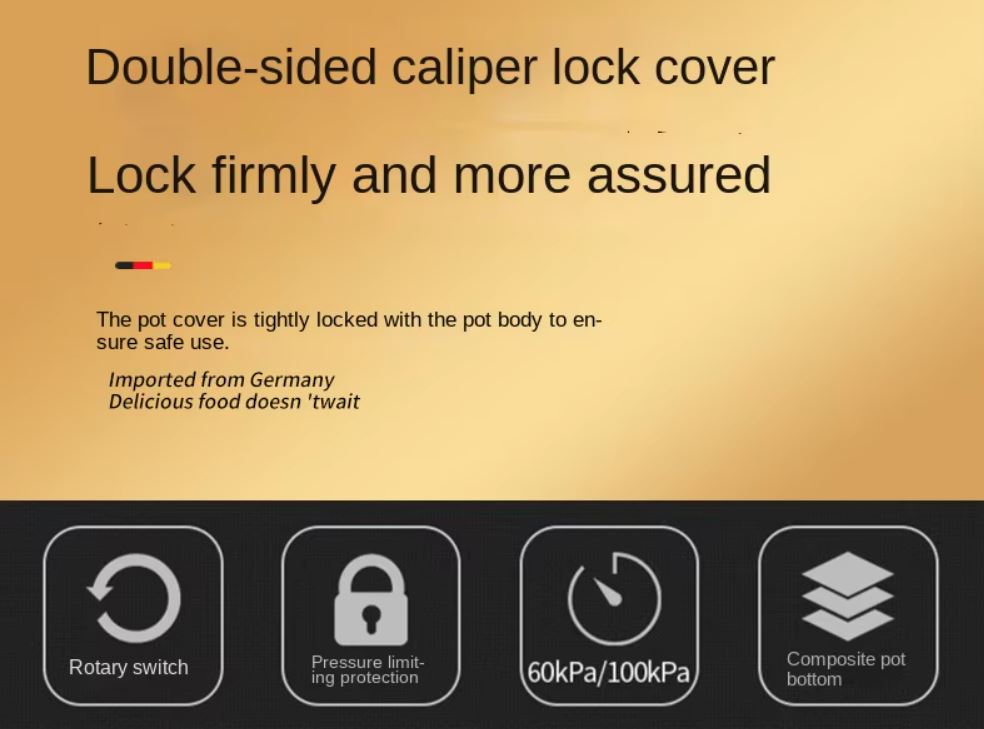 High Quality Stainless Steel Large Capacity Pressure Cooker Food Grade Safe and Efficient Cooking Pot