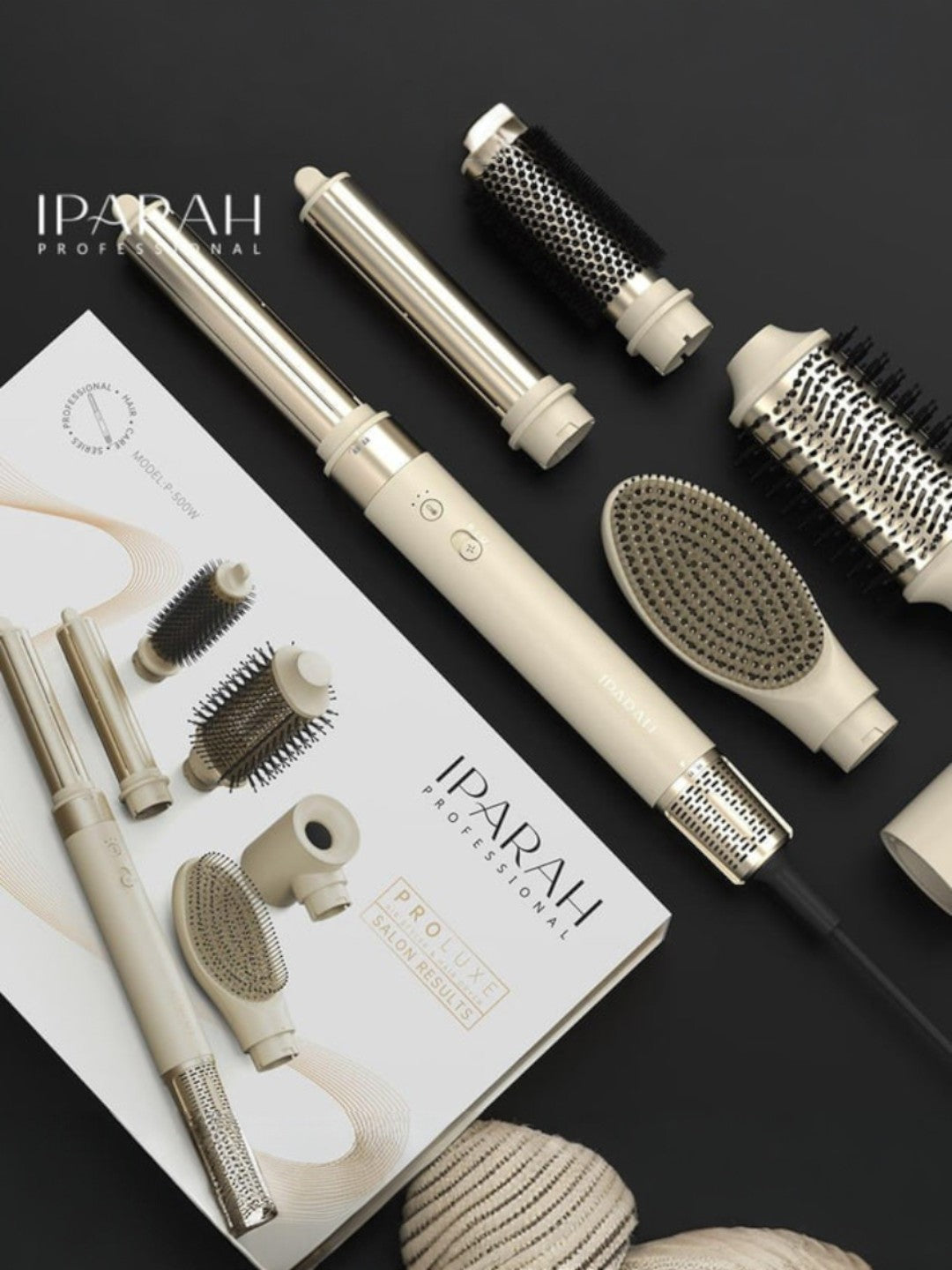 IPARAH P-500 Hot Air Styler BLDC Ionic High-Speed Hair Styler 6 in 1 Air Styler & Hair Dryer with Auto-Wrap Curlers, No Heat Damage